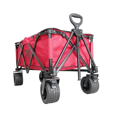 Opvouwbare, opvouwbare wagen met stalen frame en een capaciteit van 220 lb