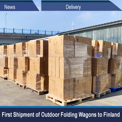 Eerste verzending van vouwwagens voor buitengebruik naar Finland